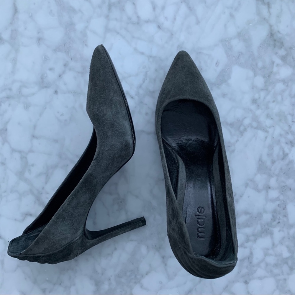 Maje grey suede heels - Picture 4 of 8
